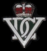 Blazer badge - 5th Royal lnniskilling Dragoon Guards, Black with wire design
